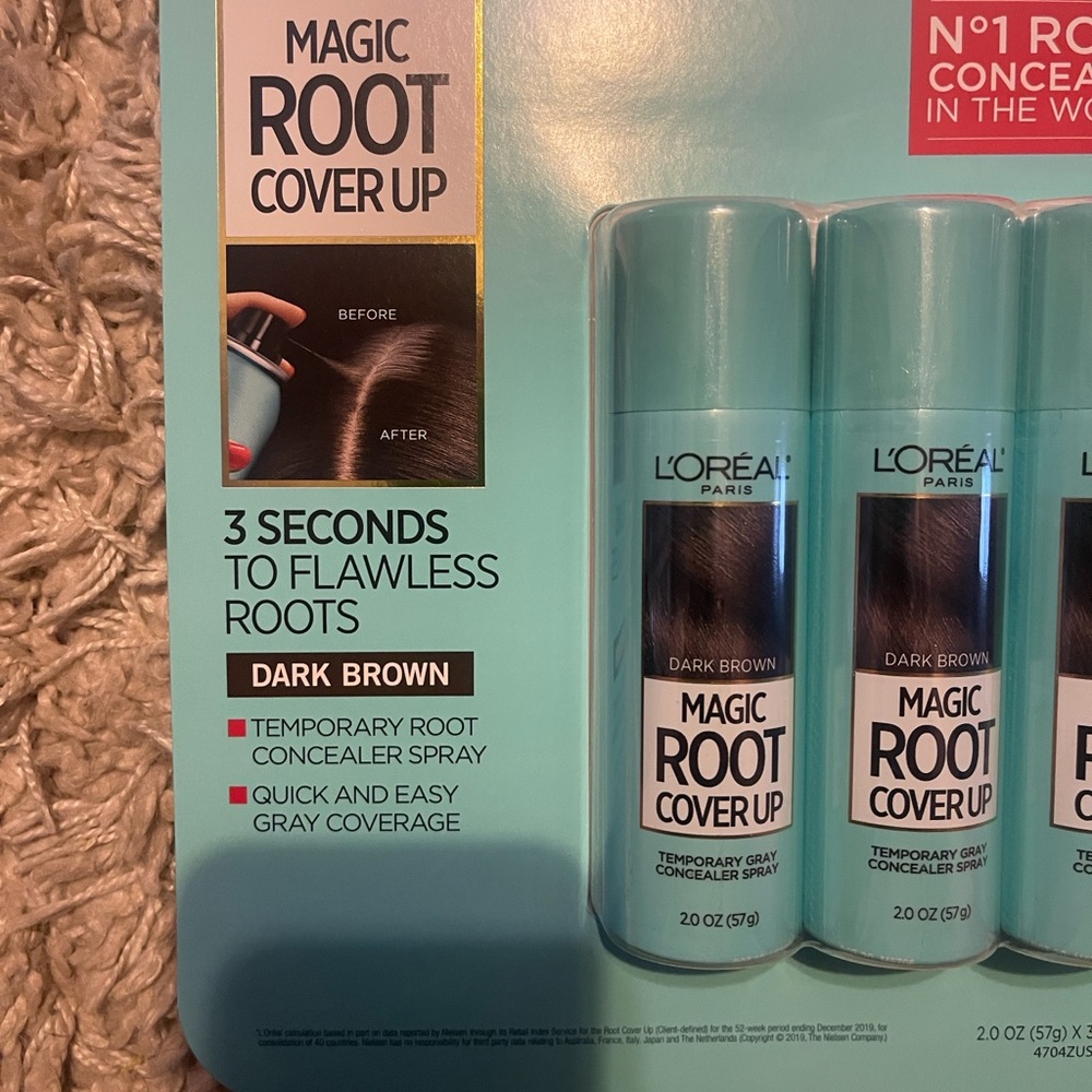 L'Oréal Magic Root Cover Up Temporary Root Concealer Spray - Dark Brown - Picture 3 of 6